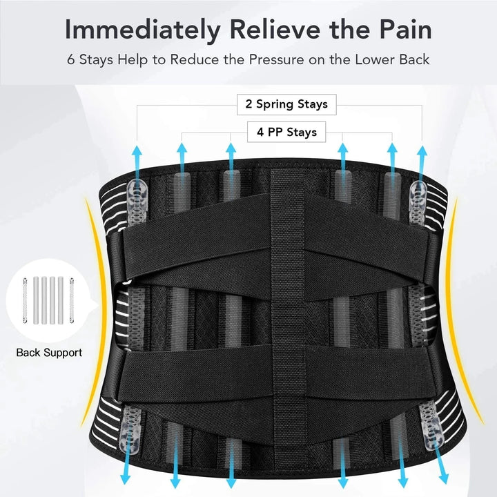 Double Pull Adjustable Lumbar Support Belt for Back Pain