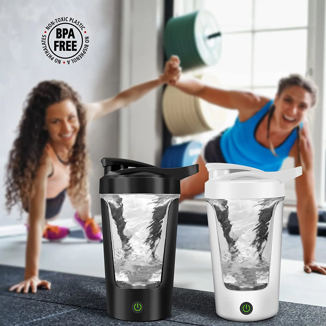 350ml Electric Protein Shaker Bottle – USB Rechargeable