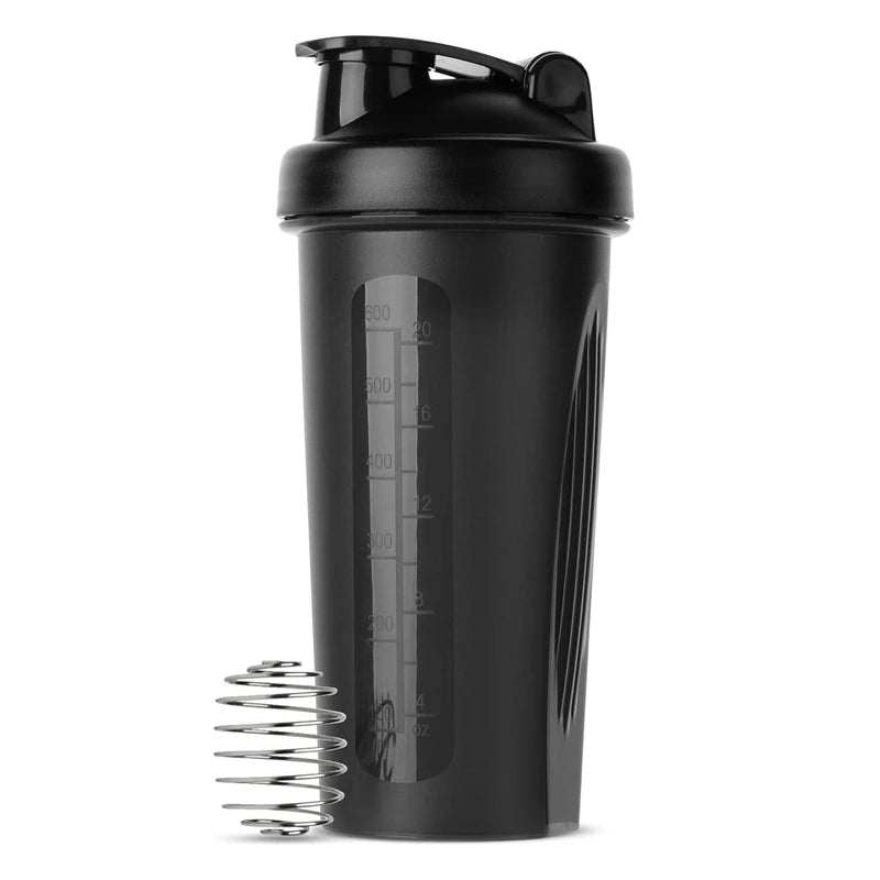 600ml Protein Shaker Bottle – 20oz Portable Gym Bottle