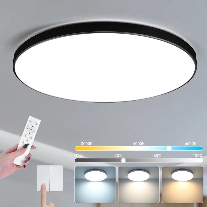 50W LED Ceiling Light – Dimmable Panel with Remote