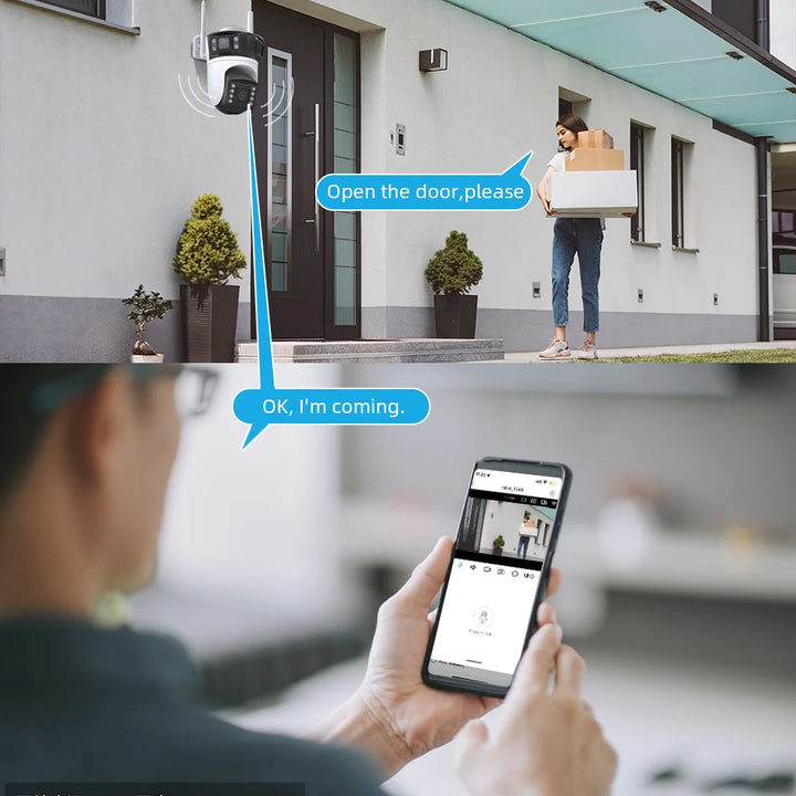 12MP 6K PTZ WiFi Camera – 8X Zoom Outdoor Security