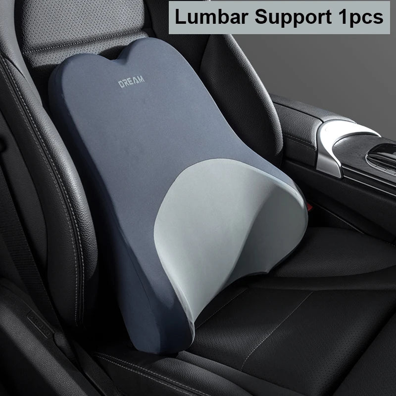 Car Lumbar Support Pillow with Memory Foam Comfort