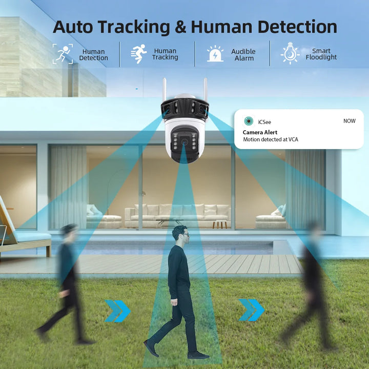 12MP 6K PTZ WiFi Camera – 8X Zoom Outdoor Security