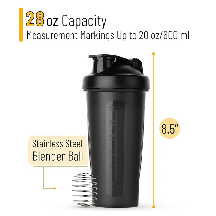 600ml Protein Shaker Bottle – 20oz Portable Gym Bottle