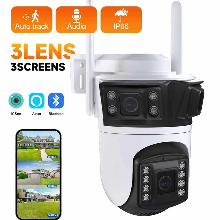 12MP 6K PTZ WiFi Camera – 8X Zoom Outdoor Security