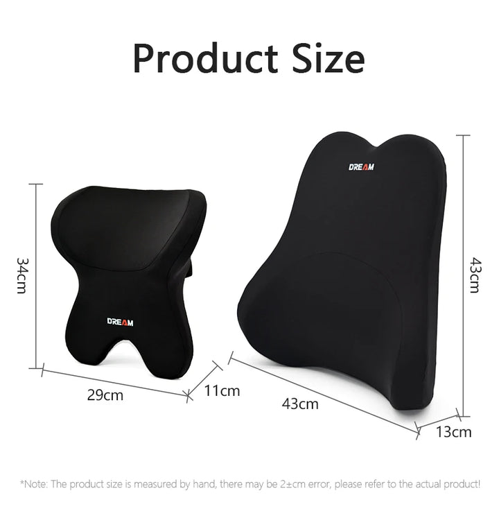 Car Lumbar Support Pillow with Memory Foam Comfort