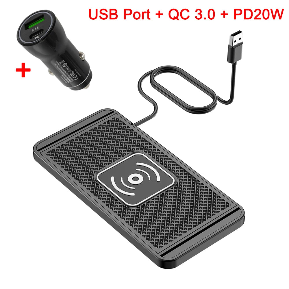 Wireless Car Charger & Phone Holder – 15W Fast Charging