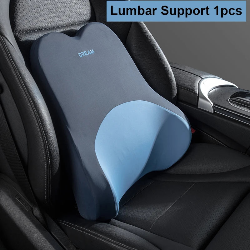 Car Lumbar Support Pillow with Memory Foam Comfort