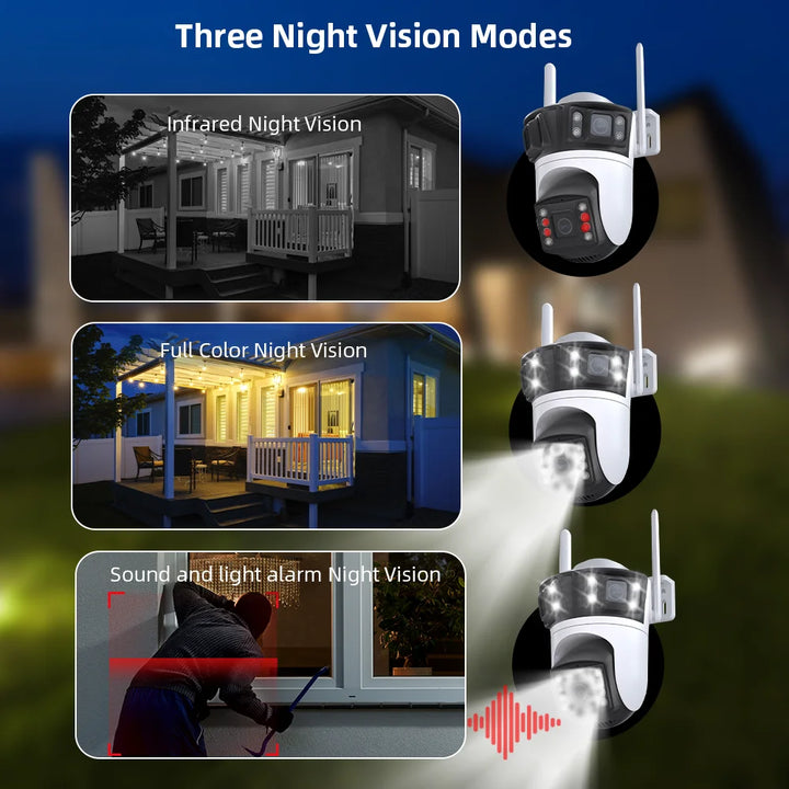12MP 6K PTZ WiFi Camera – 8X Zoom Outdoor Security