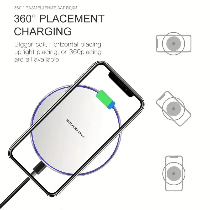 30W Wireless Fast Charger for iPhone, Samsung & Xiaomi