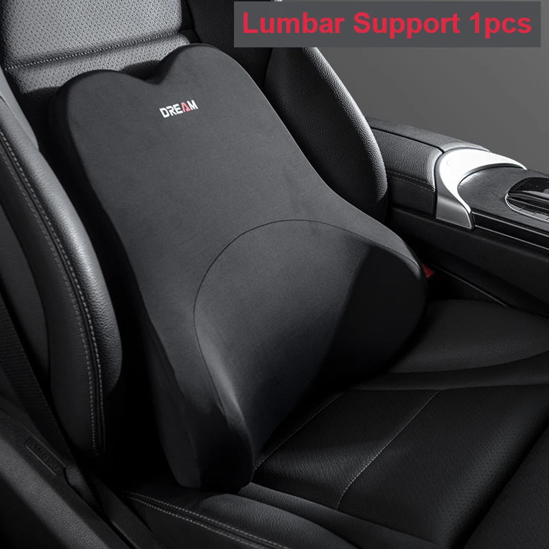 Car Lumbar Support Pillow with Memory Foam Comfort