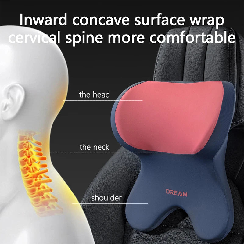 Car Lumbar Support Pillow with Memory Foam Comfort