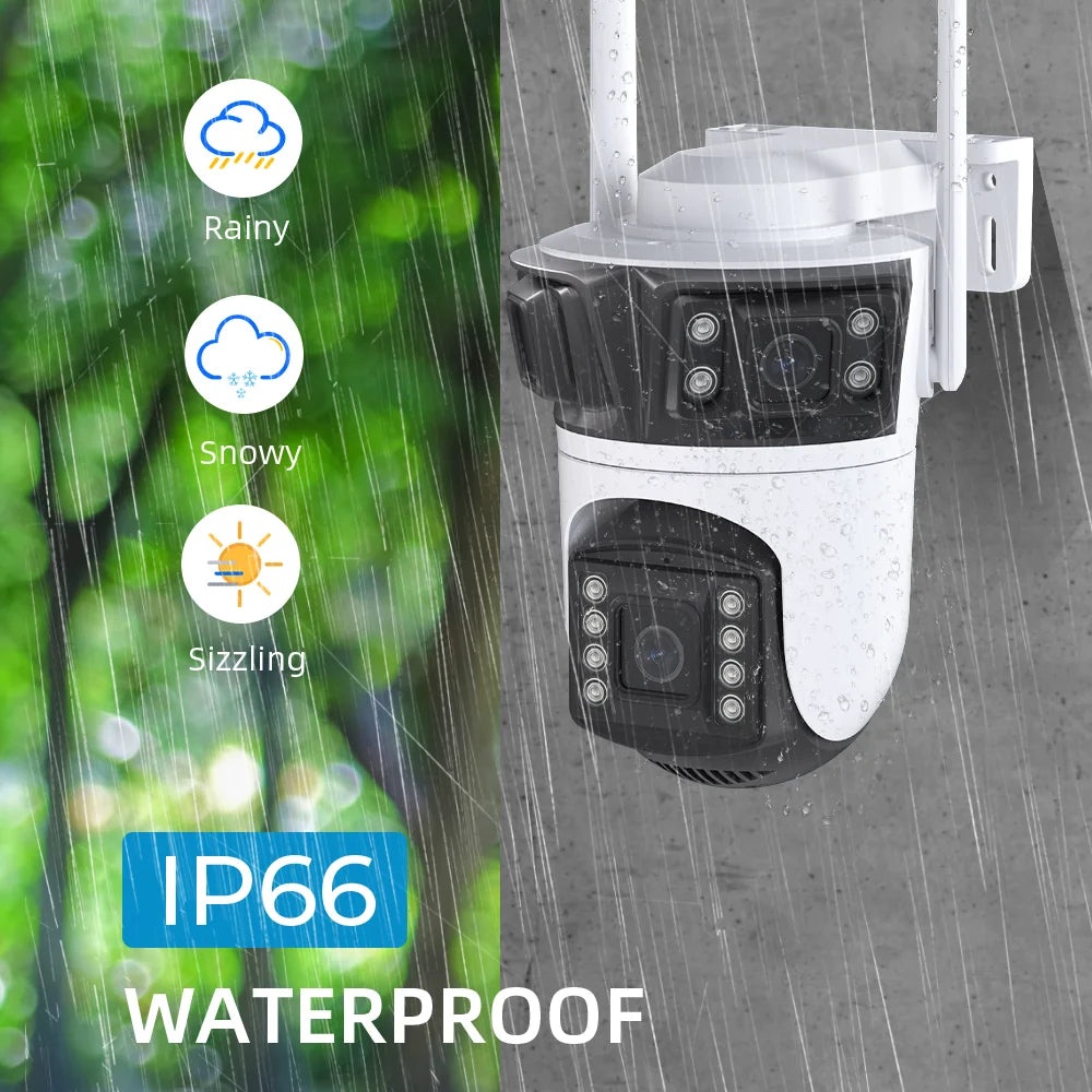 12MP 6K PTZ WiFi Camera – 8X Zoom Outdoor Security