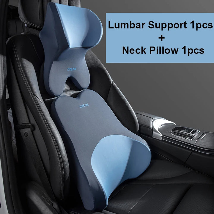 Car Lumbar Support Pillow with Memory Foam Comfort