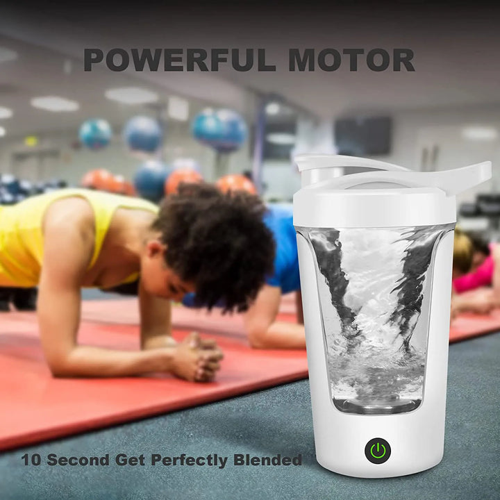 350ml Electric Protein Shaker Bottle – USB Rechargeable