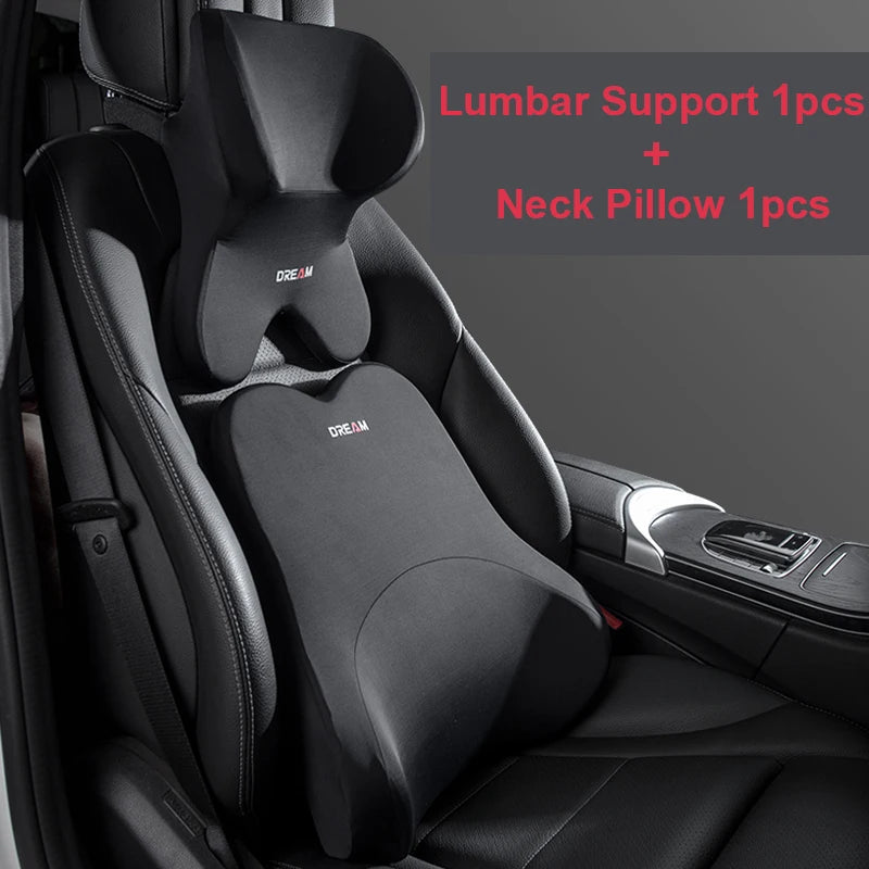 Car Lumbar Support Pillow with Memory Foam Comfort
