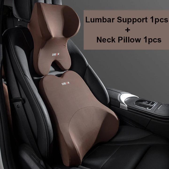 Car Lumbar Support Pillow with Memory Foam Comfort