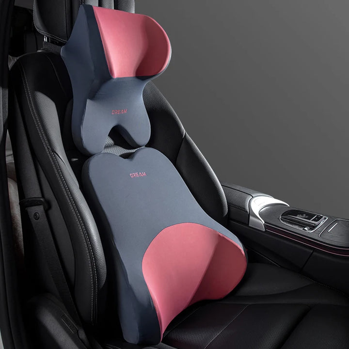 Car Lumbar Support Pillow with Memory Foam Comfort