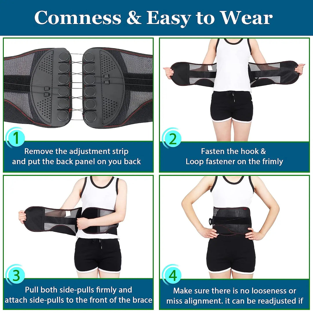 Pulley Lumbar Support Back Brace for Lower Back Pain