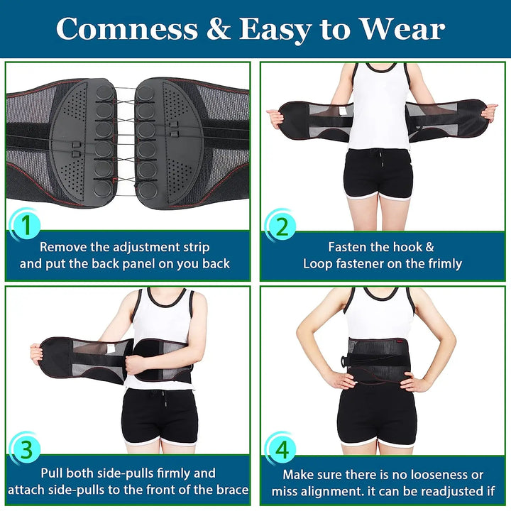Pulley Lumbar Support Back Brace for Lower Back Pain