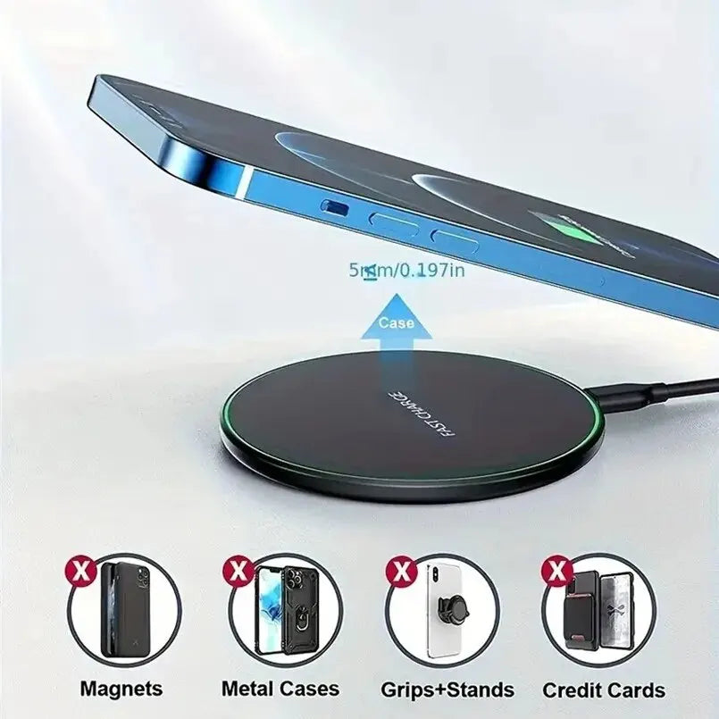 30W Fast Wireless Charger for iPhone & Samsung