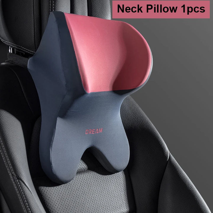 Car Lumbar Support Pillow with Memory Foam Comfort